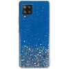 Topt Brilliant skaidrus dėklas skirtas Samsung Galaxy A42 5G mėlynos spalvos