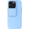 Topt Camshield Soft dėklas skirtas Apple iPhone 15 Pro Max Light mėlynos spalvos