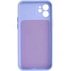 Topt Camshield Soft dėklas skirtas Apple iPhone 12 Light violetinės spalvos