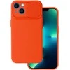 Topt Camshield Soft dėklas skirtas Apple iPhone 14 oranžinės spalvos