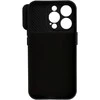 Topt Camshield Soft dėklas skirtas Apple iPhone 15 Pro juodos spalvos