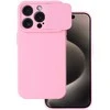 Topt Camshield Soft dėklas skirtas Apple iPhone 15 Pro Max Light rožinės spalvos