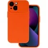 Topt Camshield Soft dėklas skirtas Apple iPhone 14 Plus oranžinės spalvos