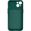Topt Camshield Soft dėklas skirtas Apple iPhone 13 Dark žalias