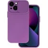Topt Camshield Soft dėklas skirtas Apple iPhone 15 violetinės spalvos