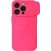Topt Camshield Soft dėklas skirtas Apple iPhone 15 Pro Max rožinės spalvos