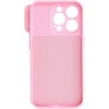 Topt Camshield Soft dėklas skirtas Apple iPhone 15 Pro Max Light rožinės spalvos