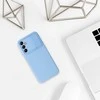 Fusion Accessories Topt Camshield Soft dėklas skirtas Samsung Galaxy A14 4G/5G Light mėlynos spalvos
