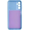 Topt Camshield Soft dėklas skirtas Samsung Galaxy A14 4G/5G Light mėlynos spalvos