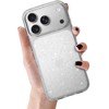 Crystal Glitter dėklas skirtas Apple iPhone 17 Pro Sidabrinis