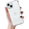 Crystal Glitter Dėklas skirtas Apple iPhone 15 Sidabrinis
