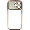 Topt Electro Lens dėklas skirtas Apple iPhone 14 Pro rožinio aukso spalvos