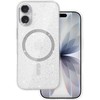 Toptel Topt Glitter Magsafe Dėklas skirtas Apple iPhone 17 skaidrus
