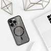 Topt Glitter Magsafe dėklas skirtas Apple iPhone 12 juodas skaidrus