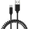 Oem Topt Kabelis coiled – USB į Micro USB – 2A 1 metras juodos spalvos