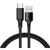 Oem Topt Kabelis TYPE 2 – USB į Micro USB – metal plugs QC 3.0 1 metras juodos spalvos