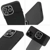Topt Liquid Glitter Camera dėklas skirtas Apple iPhone 13 Pro Max juodos spalvos