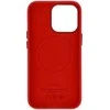 Fusion Accessories Topt MagSafe Leather dėklas skirtas Apple iPhone 15 Plus raudonos spalvos