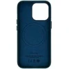 Fusion Accessories Topt MagSafe Leather dėklas skirtas Apple iPhone 15 Plus mėlynos spalvos