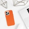 Fusion Accessories Topt MagSafe Leather dėklas skirtas Apple iPhone 15 Plus oranžinės spalvos