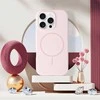 Topt Magsafe Slim Silicone Apple iPhone 16 Pro Max light dėklas telefonui rožinės spalvos