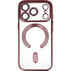 Topt Metallic Magsafe dėklas skirtas Apple iPhone 16 Pro Max rožinės spalvos
