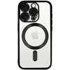 Topt Metallic Magsafe dėklas skirtas Apple iPhone 15 Pro Max juodos spalvos