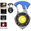 Topt Mini žibintuvėlis LED raktų pakabukas W5143 Type C with 2 screwdriver bits mėlynas