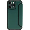 Topt Razor Carbon Book dėklas skirtas Apple iPhone 13 Pro Max dark žalios spalvos