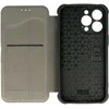 Fusion Accessories Topt Razor Carbon Book dėklas skirtas Apple iPhone 14 Pro Max dark žalios spalvos