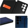 Fusion Accessories Topt Razor Leather Book dėklas skirtas Samsung Galaxy S23 Plus mėlynos spalvos