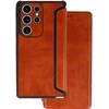 Topt Razor Leather Book dėklas skirtas Samsung Galaxy S23 Plus rudos spalvos