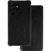 Topt Razor Leather Book dėklas skirtas Xiaomi Redmi Note 12 5G/Poco X5 juodos spalvos