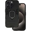 Topt Ring Armor dėklas skirtas Apple iPhone 15 Pro juodos spalvos