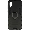 Topt Ring Armor dėklas skirtas Samsung Galaxy A02 juodos spalvos
