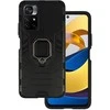 Topt Ring Armor dėklas skirtas Xiaomi Poco M4 Pro 5G juodos spalvos