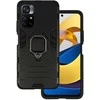 Topt Ring Armor dėklas skirtas Xiaomi Redmi Note 11 5G/Note 11S 5G/Poco M4 Pro 5G juodos spalvos