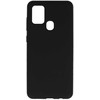 Fusion Accessories Topt Silicone Lite dėklas skirtas Samsung Galaxy A21S juodos spalvos