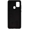 Fusion Accessories Topt Silicone Lite dėklas skirtas Samsung Galaxy A21S juodos spalvos