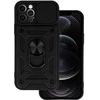 Topt Slide Camera Armor dėklas skirtas Apple iPhone 12 Pro juodos spalvos
