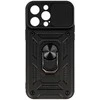 Topt Slide Camera Armor dėklas skirtas Apple iPhone 15 Pro juodos spalvos