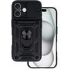 Toptel Topt Slide Camera Armor dėklas skirtas Apple iPhone 16 juodos spalvos