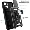 Topt Slide Camera Armor dėklas skirtas Apple iPhone 16 Pro Max juodos spalvos