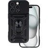 Topt Slide Camera Armor dėklas skirtas Apple iPhone 16 Pro Max juodos spalvos