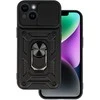 Topt Slide Camera Armor dėklas skirtas Apple iPhone 14 juodos spalvos