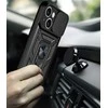 Topt Slide Camera Armor dėklas skirtas Apple iPhone SE 4 juodos spalvos