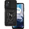 Topt Slide Camera Armor dėklas skirtas Motorola Moto E22/E22i juodos spalvos