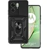 Topt Slide Camera Armor dėklas skirtas Motorola Edge 40 5G juodos spalvos