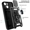 Topt Slide Camera Armor dėklas skirtas Oppo A59 juodos spalvos