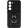 Topt Slide Camera Armor dėklas skirtas Samsung Galaxy S23 Plus juodos spalvos